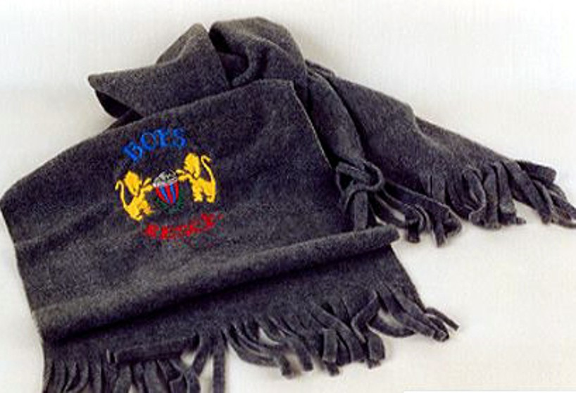 Plain coloured fleece scarf